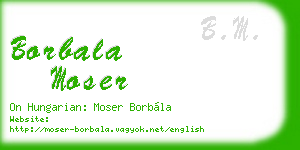 borbala moser business card