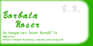 borbala moser business card